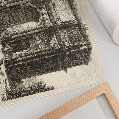 Poster retro Vedere a Arcului lui Constantin din „Vederile Romei” de Giovanni Battista Piranesi