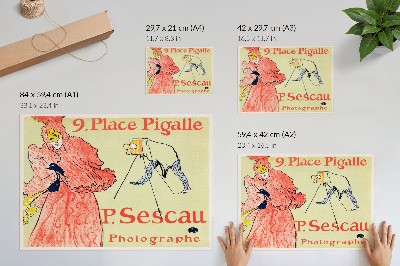 Poster pentru perete Le Photographe Sescau (1894) imprimare de înaltă rezoluție de Henri de Toulouse-Lautrec