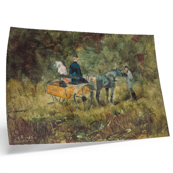 Poster retro Capcana (1880), pictură de înaltă rezoluție de Henri de Toulouse-Lautrec