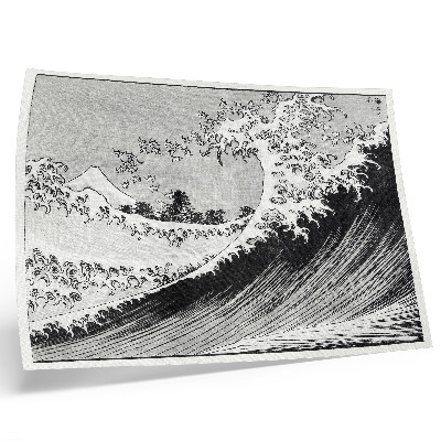 Poster pentru perete O sută de vederi ale Muntelui Fuji (1835) de Hokusai, gravură japoneză de epocă pe lemn