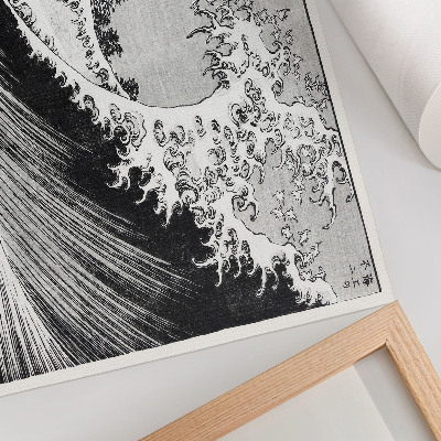Poster pentru perete O sută de vederi ale Muntelui Fuji (1835) de Hokusai, gravură japoneză de epocă pe lemn