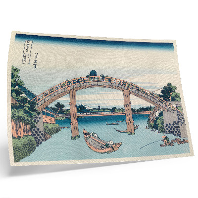 Poster pentru perete Vedere de sub podul Mannenbashi din Fukagawa, 1985, de Katsushika Hokusai