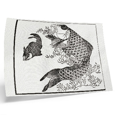 Poster Crapul lui Hokusai, o ilustrație japoneză a unui animal