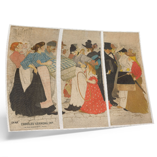 Poster Mensen op straat (1896) de Théophile Alexandre Steinlen și Charles Verneau