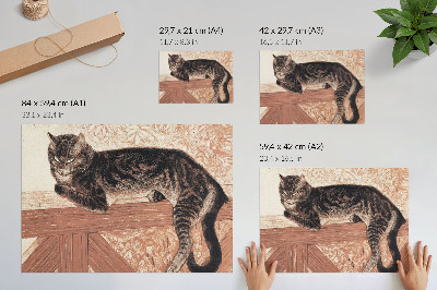 Poster pentru perete Pisică pe o balustradă de Theophile-Alexandre Pierre Steinlen
