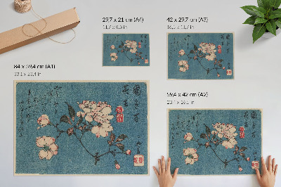 Poster pentru perete Gravură pe lemn (nishiki-e); cerneală și culoare pe hârtie de Utagawa Hiroshige