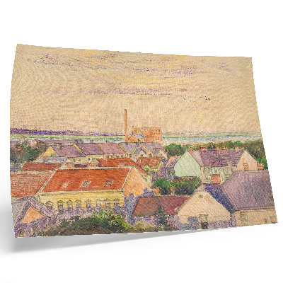 Poster Vedere a orașului de Egon Schiele, ilustrație