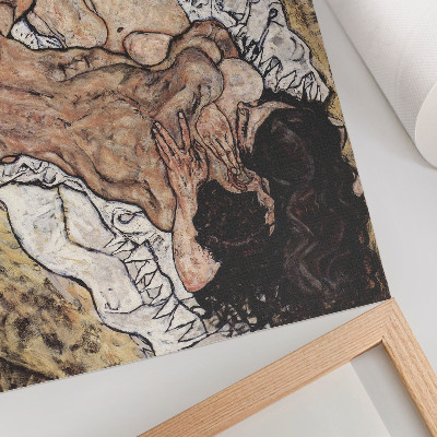 Poster retro Îmbrățișarea (1917) de Egon Schiele