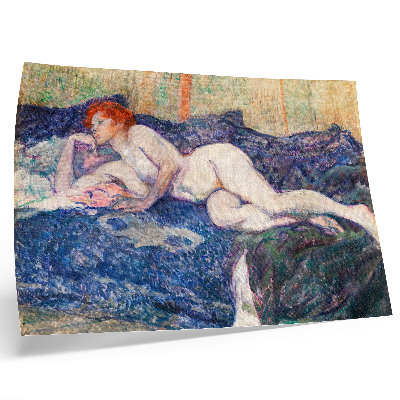 Poster pentru perete Femeie goală care arată sânii, artă erotică vintage de Henri de Toulouse-Lautrec