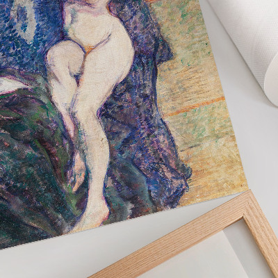 Poster pentru perete Femeie goală care arată sânii, artă erotică vintage de Henri de Toulouse-Lautrec