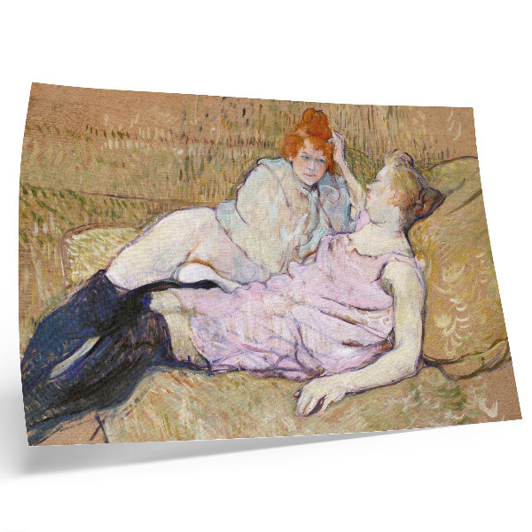 Poster retro Sofa (cca. 1894–1896) – o pictură de înaltă rezoluție de Henri de Toulouse-Lautrec