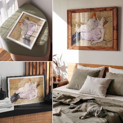 Poster retro Sofa (cca. 1894–1896) – o pictură de înaltă rezoluție de Henri de Toulouse-Lautrec