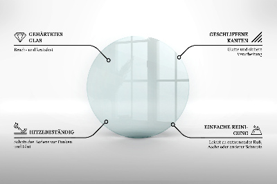 Mantel șemineu rotund transparentna 