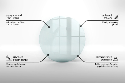 Mantel șemineu rotund transparentna 