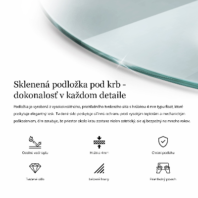 Mantel șemineu rotund transparentna 
