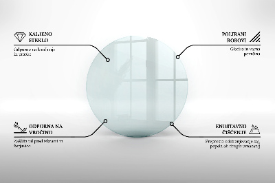 Mantel șemineu rotund transparentna 