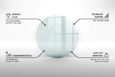 Mantel șemineu rotund transparentna 
