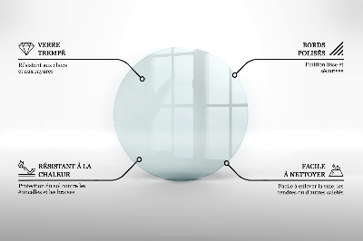Mantel șemineu rotund transparentna 