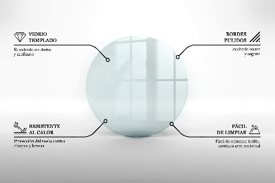 Mantel șemineu rotund transparentna 