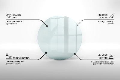 Mantel șemineu rotund transparentna 