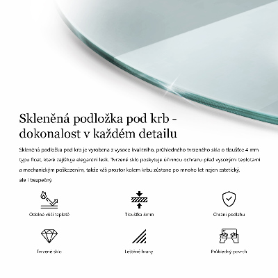 Mantel șemineu rotund transparentna 