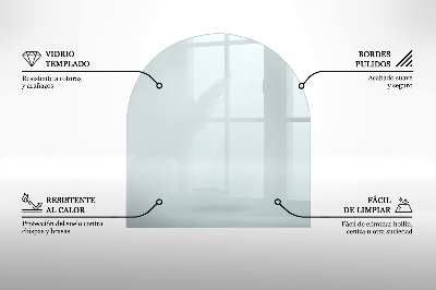 Sticlă securizată protecție sub sobă transparent
