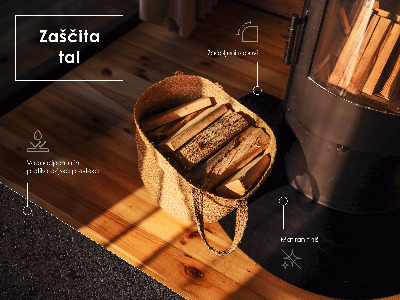 Protecție sub sobă sfert de cerc neagră din metal