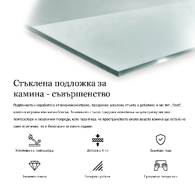 Protecție sub sobă hexagonal transparent