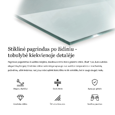 Protecție sub sobă hexagonal transparent