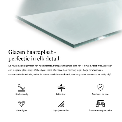 Protecție sub sobă hexagonal transparent