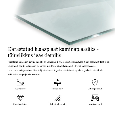 Protecție sub sobă hexagonal transparent