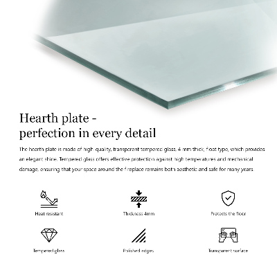 Protecție sub sobă hexagonal transparent