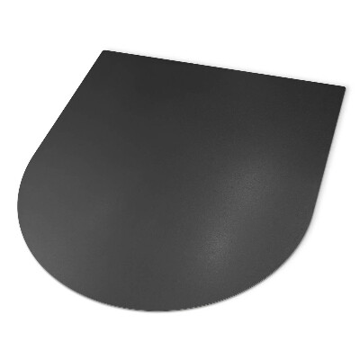 Placă de protecție sub sobă semi-ovală din metal negru