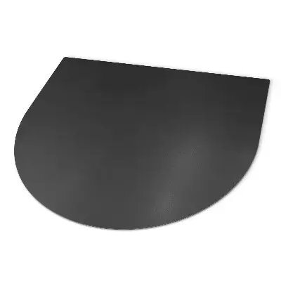 Placă de protecție sub sobă semi-ovală din metal negru