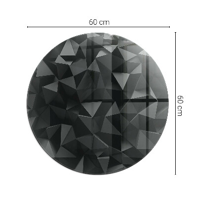 Sticlă securizată protecție sub sobă rotundă Trojrozmerná geometria