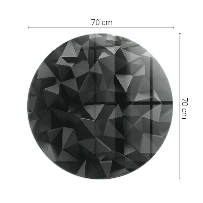 Sticlă securizată protecție sub sobă rotundă Trojrozmerná geometria