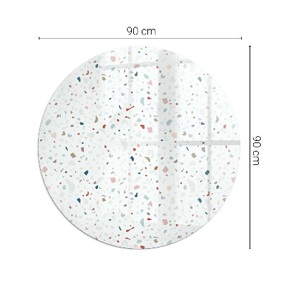 Protecție sub sobă rotundă Vzor s malými tvarmi