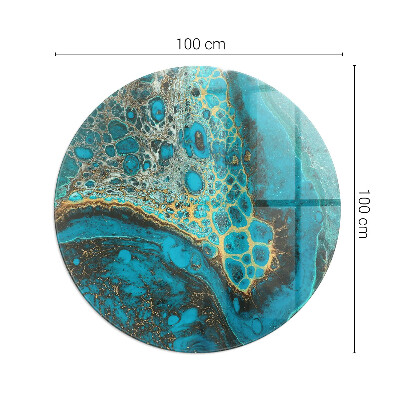 Sticlă securizată protecție sub sobă rotundă Abstraktný organický vzor