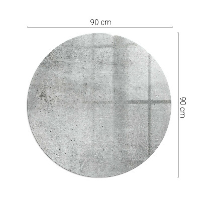 Sticlă securizată protecție sub sobă rotundă Textúra surového betónu
