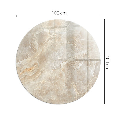 Protecție sub sobă rotundă Vzor z prírodného kameňa