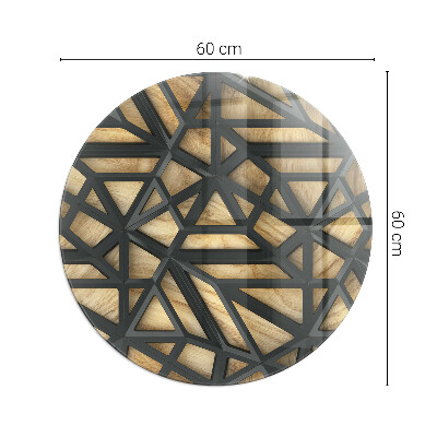 Sticlă securizată protecție sub sobă rotundă Geometria s drevom