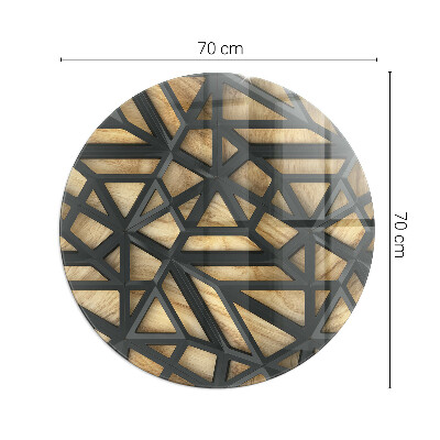 Sticlă securizată protecție sub sobă rotundă Geometria s drevom