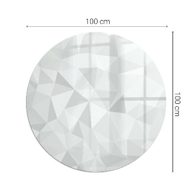 Sticlă securizată protecție sub sobă rotundă Abstraktný geometrický vzor