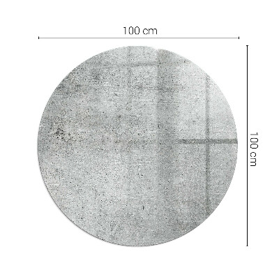 Sticlă securizată protecție sub sobă rotundă Textúra surového betónu