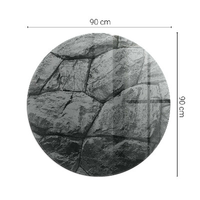 Protecție sub sobă rotundă Vzor z prírodného kameňa