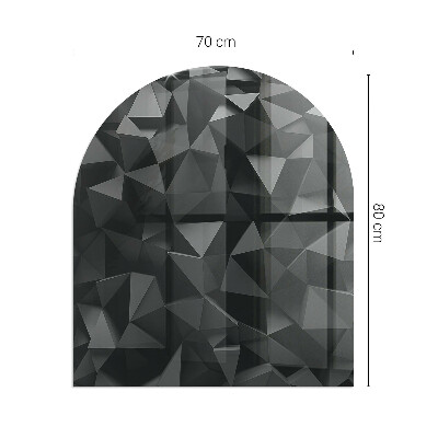 Protecție sub sobă semi-ovală Geometrie tridimensională
