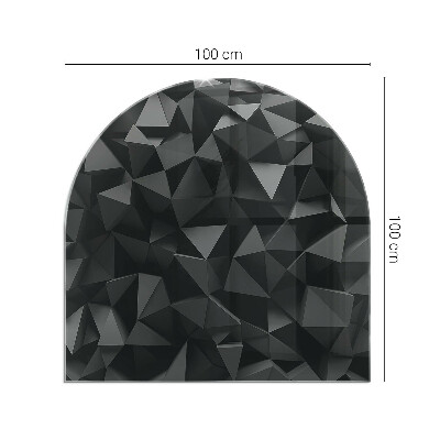 Protecție sub sobă semi-ovală Geometrie tridimensională