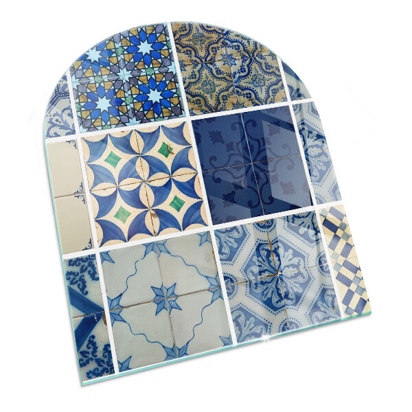 Protecție sub sobă semi-ovală Modele de plăci ceramice