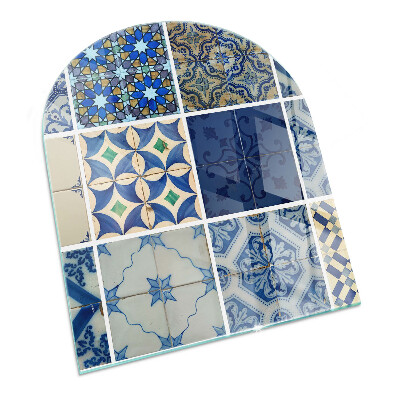 Protecție sub sobă semi-ovală Modele de plăci ceramice