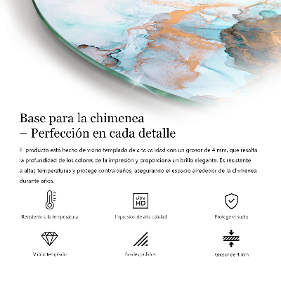 Protecție sub sobă semi-ovală Modele de plăci ceramice